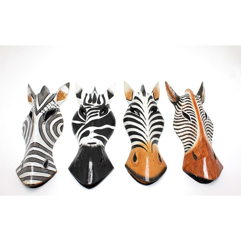Ahşap Zebra Mask 30 Cm 3Galıleo-3