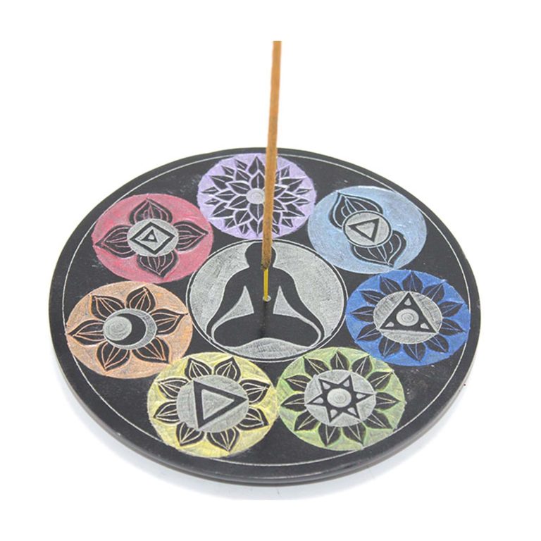 Obsidian Taşı 7 Çakra ( Chakra ) Tasarımı Tütsülük Ksk2214